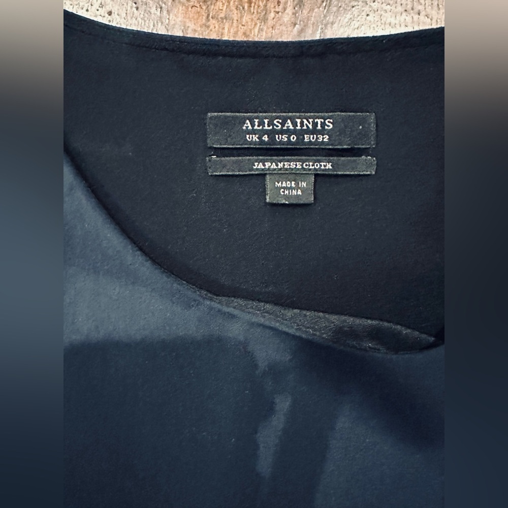 Allsaints Blue/Black Roder Dress - Picture 3 of 12